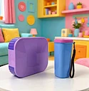 1200ml food box, 480ml drinking cup, school lunch set